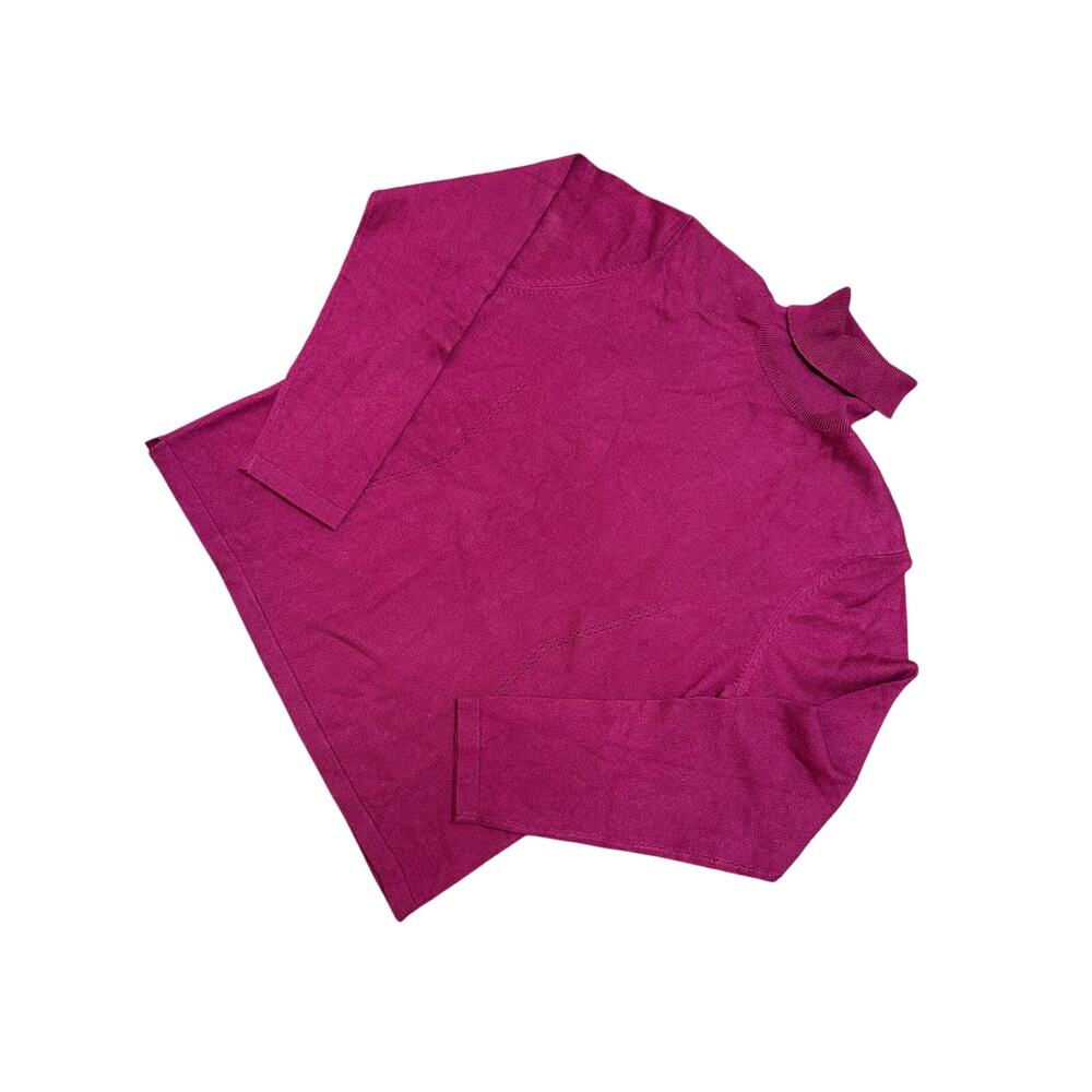 Vintage Orvis River Road Womens M Golf Turtleneck Silk/Cashmere Layering Sweater